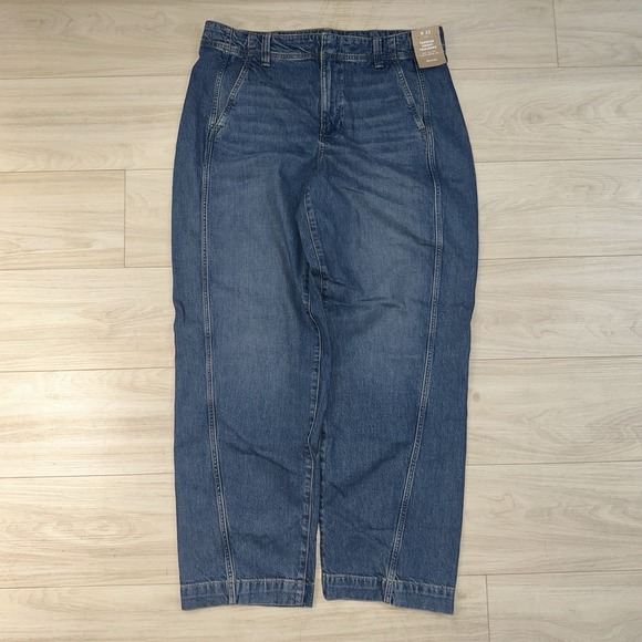 Madewell Jeans Womens size 32 Light Wash Denim Relaxed Taper 36X32 NEW Baggy